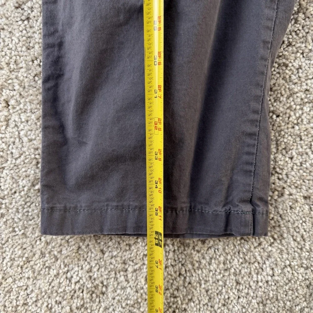 Quiksilver Pants Mens Large Gray Chino Elastic Waist Drawstring Straight Leg